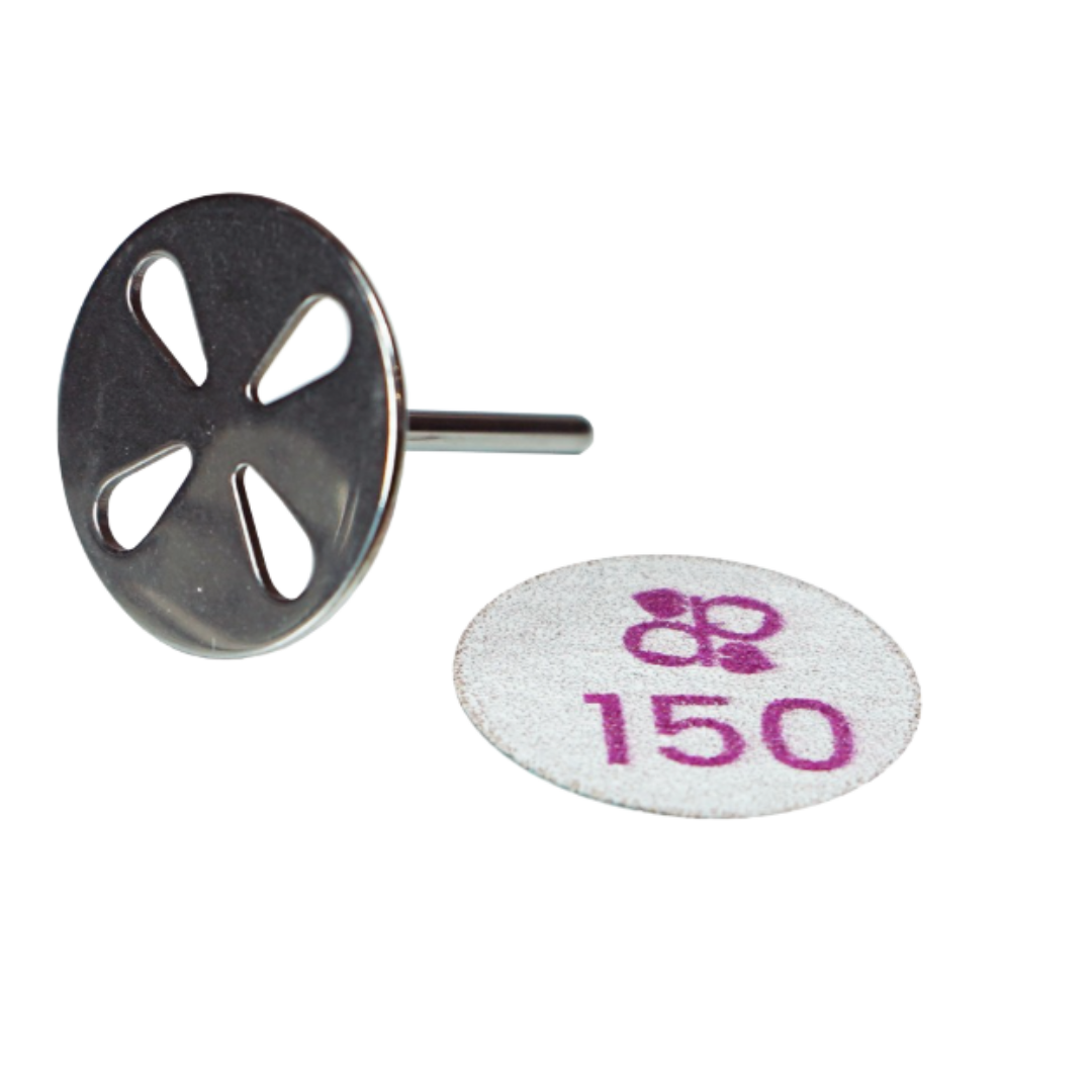 Base Metálica 25mm de discos adesivos circulares p/pedicure c/50 recargas 150gr